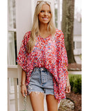 Darrahopens Women's Fashion > Tops & T-shirts Azura Exchange Abstract Floral Print Oversize Tunic Top - S