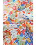 Darrahopens Women's Fashion > Tops & T-shirts Azura Exchange Abstract Print Smocked Puff Sleeves Blouse - M