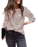 Darrahopens Women's Fashion > Tops & T-shirts Azura Exchange Animal Spotted Print Long Sleeve Top - S