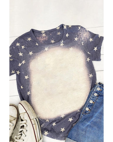 Darrahopens Women's Fashion > Tops & T-shirts Azura Exchange Bleached Star Tee - S