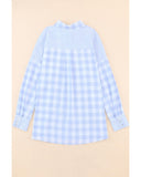 Darrahopens Women's Fashion > Tops & T-shirts Azura Exchange Checked Patchwork Long Sleeve Shirt - L