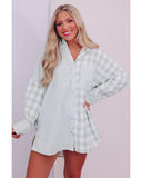 Darrahopens Women's Fashion > Tops & T-shirts Azura Exchange Checked Patchwork Long Sleeve Shirt - L