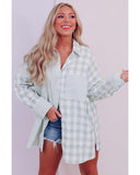 Darrahopens Women's Fashion > Tops & T-shirts Azura Exchange Checked Patchwork Long Sleeve Shirt - L
