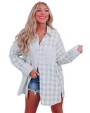 Darrahopens Women's Fashion > Tops & T-shirts Azura Exchange Checked Patchwork Long Sleeve Shirt - L