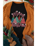 Darrahopens Women's Fashion > Tops & T-shirts Azura Exchange Christmas Tree Pattern Graphic Tee - M