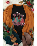 Darrahopens Women's Fashion > Tops & T-shirts Azura Exchange Christmas Tree Pattern Graphic Tee - M