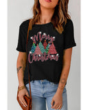 Darrahopens Women's Fashion > Tops & T-shirts Azura Exchange Christmas Tree Pattern Graphic Tee - M