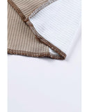 Darrahopens Women's Fashion > Tops & T-shirts Azura Exchange Color Block Rib Knit Top - XL