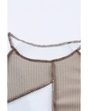 Darrahopens Women's Fashion > Tops & T-shirts Azura Exchange Color Block Rib Knit Top - XL