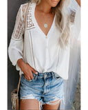 Darrahopens Women's Fashion > Tops & T-shirts Azura Exchange Crochet Blouse - 2XL