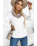 Darrahopens Women's Fashion > Tops & T-shirts Azura Exchange Crochet Detail Long Sleeve Top - 2XL