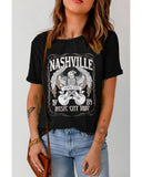 Darrahopens Women's Fashion > Tops & T-shirts Azura Exchange Eagle Graphic Print Short Sleeve T Shirt - XL