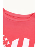 Darrahopens Women's Fashion > Tops & T-shirts Azura Exchange Flag Heart Print Graphic Tee - S