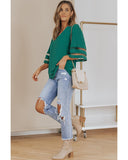 Darrahopens Women's Fashion > Tops & T-shirts Azura Exchange Flare Sleeve V Neck Loose Blouse - S