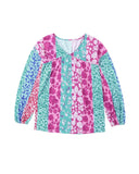 Darrahopens Women's Fashion > Tops & T-shirts Azura Exchange Floral Leopard Mix Patchwork Pullover - M