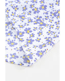 Darrahopens Women's Fashion > Tops & T-shirts Azura Exchange Floral Print Smocked Ruffled V Neck T-shirt - S