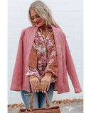 Darrahopens Women's Fashion > Tops & T-shirts Azura Exchange Floral Split V Neck Bubble Sleeves Shift Top - M