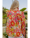 Darrahopens Women's Fashion > Tops & T-shirts Azura Exchange Frilled Long Puff Sleeve Blouse - S