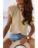 Darrahopens Women's Fashion > Tops & T-shirts Azura Exchange Fringed Short Sleeves Sweater - XL