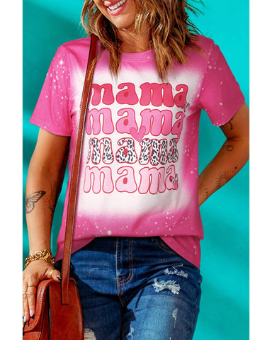 Darrahopens Women's Fashion > Tops & T-shirts Azura Exchange Full of Mama Letter Print Tie Dye Tee - L