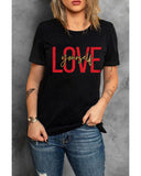 Darrahopens Women's Fashion > Tops & T-shirts Azura Exchange Glitter Pattern Print Short Sleeve T-Shirt - L