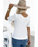 Darrahopens Women's Fashion > Tops & T-shirts Azura Exchange Knit Ribbed Top - S