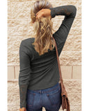 Darrahopens Women's Fashion > Tops & T-shirts Azura Exchange Lace Hem Sleeve Button Top - XL