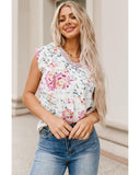 Darrahopens Women's Fashion > Tops & T-shirts Azura Exchange Lace Splicing Sleeveless Blouse - M