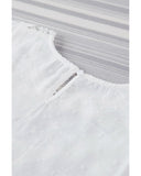 Darrahopens Women's Fashion > Tops & T-shirts Azura Exchange Lace Swiss Dot Cuffed Sleeves Top - XL