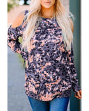 Darrahopens Women's Fashion > Tops & T-shirts Azura Exchange Leopard Cold Shoulder Top - M