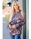 Darrahopens Women's Fashion > Tops & T-shirts Azura Exchange Leopard Cold Shoulder Top - M