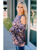 Darrahopens Women's Fashion > Tops & T-shirts Azura Exchange Leopard Cold Shoulder Top - M