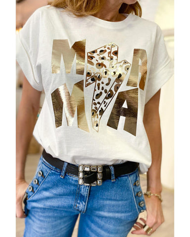 Darrahopens Women's Fashion > Tops & T-shirts Azura Exchange Leopard Lightning Graphic Tee - M