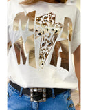 Darrahopens Women's Fashion > Tops & T-shirts Azura Exchange Leopard Lightning Graphic Tee - M