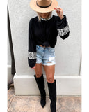 Darrahopens Women's Fashion > Tops & T-shirts Azura Exchange Leopard Print Balloon Sleeve Top - S