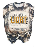 Darrahopens Women's Fashion > Tops & T-shirts Azura Exchange Leopard Print Color Block Short Sleeve Top - L