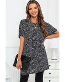 Darrahopens Women's Fashion > Tops & T-shirts Azura Exchange Leopard Print Tunic Top - L