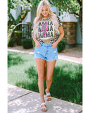 Darrahopens Women's Fashion > Tops & T-shirts Azura Exchange Lightning Graphic Leopard Dyed T Shirt - XL