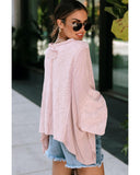 Darrahopens Women's Fashion > Tops & T-shirts Azura Exchange Loose Sleeve Oversized Top with Exposed Seam Chest Pocket - L