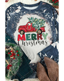 Darrahopens Women's Fashion > Tops & T-shirts Azura Exchange MERRY Christmas Bleached Long Sleeve Top - S