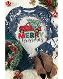 Darrahopens Women's Fashion > Tops & T-shirts Azura Exchange MERRY Christmas Bleached Long Sleeve Top - S