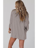 Darrahopens Women's Fashion > Tops & T-shirts Azura Exchange Oversized Ribbed Knit Roll-tab Sleeve Top - L