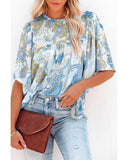Darrahopens Women's Fashion > Tops & T-shirts Azura Exchange Paisley Print Wide Sleeves Blouse - XL