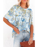 Darrahopens Women's Fashion > Tops & T-shirts Azura Exchange Paisley Print Wide Sleeves Blouse - XL