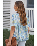 Darrahopens Women's Fashion > Tops & T-shirts Azura Exchange Paisley Print Wide Sleeves Blouse - XL