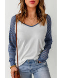 Darrahopens Women's Fashion > Tops & T-shirts Azura Exchange Patchwork Mesh Long Sleeve Top - S