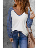 Darrahopens Women's Fashion > Tops & T-shirts Azura Exchange Patchwork Mesh Long Sleeve Top - S