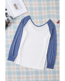 Darrahopens Women's Fashion > Tops & T-shirts Azura Exchange Patchwork Mesh Long Sleeve Top - S