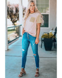 Darrahopens Women's Fashion > Tops & T-shirts Azura Exchange Patchwork Tee with Contrast Stripes - 2XL