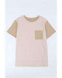 Darrahopens Women's Fashion > Tops & T-shirts Azura Exchange Patchwork Tee with Contrast Stripes - 2XL